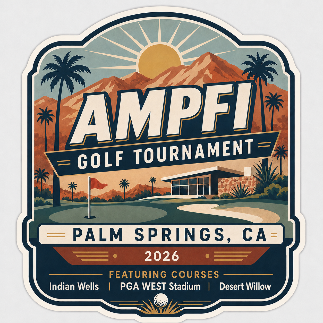 AMPFI Golf Tournament Palm Springs 2026 logo